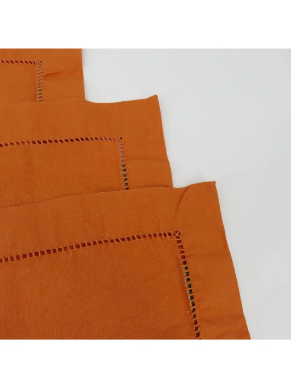 Pottery Barn Set of 4 Solid Orange All Linen Rectangle Placemat Table Linens